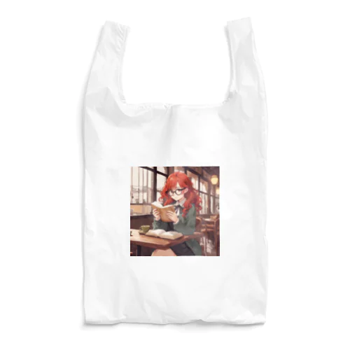 赤毛の読書メガネさん Reusable Bag