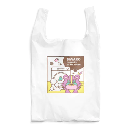 「びわ湖woクリーンniあらいぐま」びわこをせんたくエコバッグ Reusable Bag