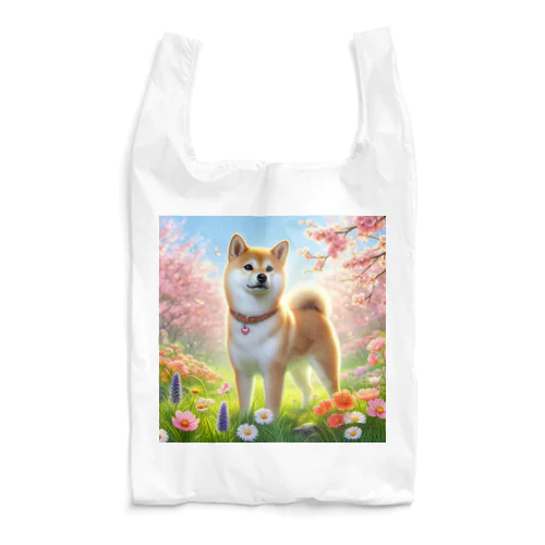 春の柴犬の冒険 Reusable Bag