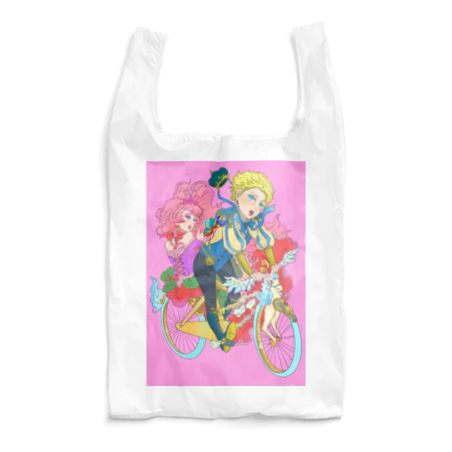 自転車の王子様〔背景ピンク〕 Reusable Bag