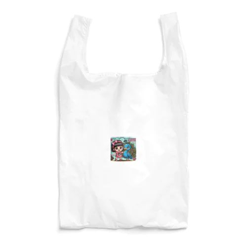 アニメ風に描かれたこのイラスト Reusable Bag