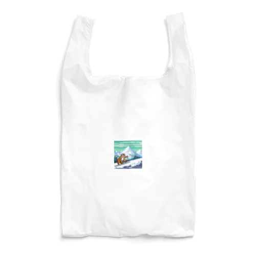 スキーをしているトラ Reusable Bag