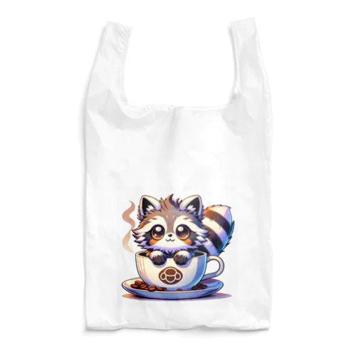 にゃんコーヒー タヌキ猫 Reusable Bag