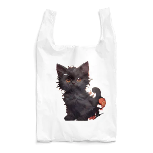 黒猫イラスト Reusable Bag