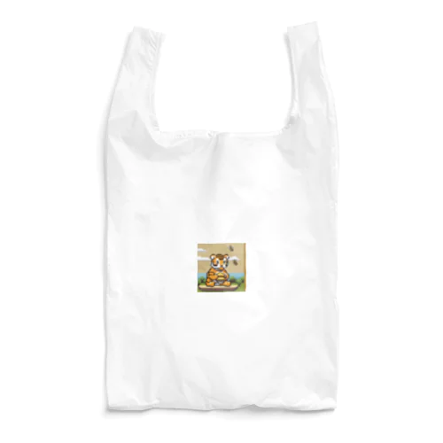  蜂蜜を集めているトラ Reusable Bag