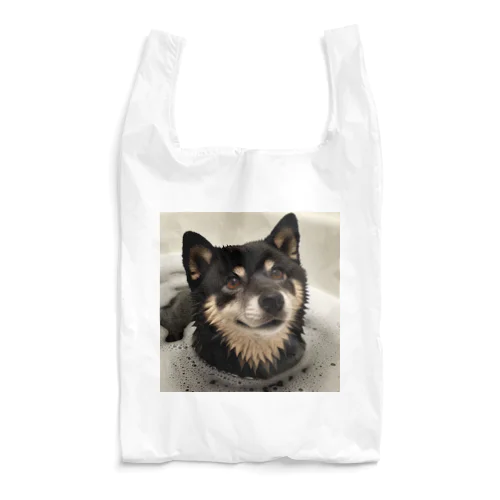 今日もぬくぬく黒柴 Reusable Bag