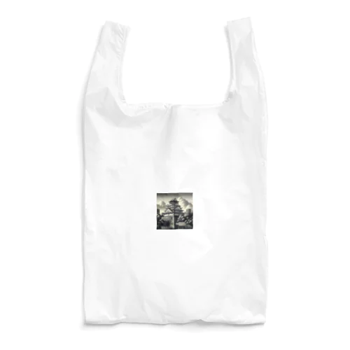 モノクロームな印象を与える大阪城 Reusable Bag
