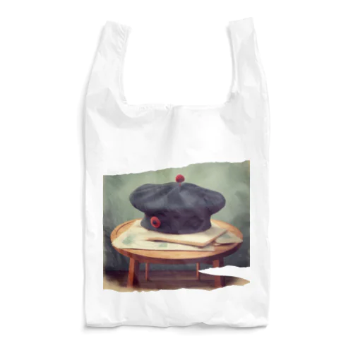 【アート】レトロかわいいベレー帽💗 Reusable Bag