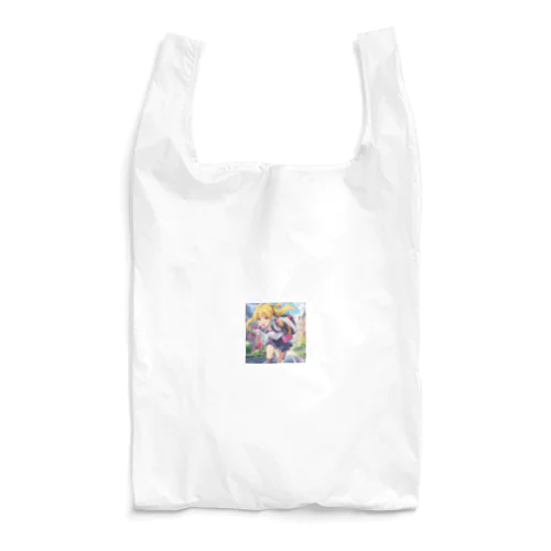 元気はつらつな、金髪ポニーテールJK Reusable Bag