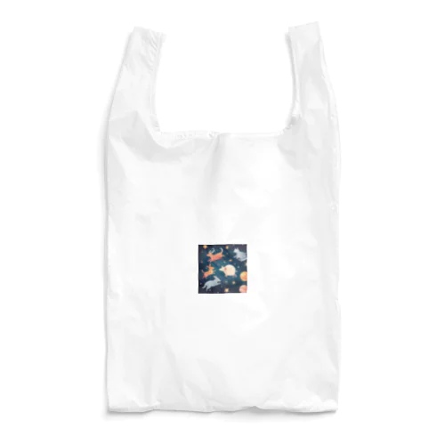 宇宙の楽園で共に輝く、かわいい動物たち Reusable Bag