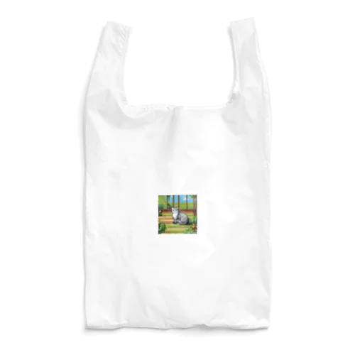 ガーデンで日向ぼっこしている猫 Reusable Bag