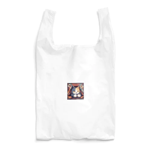 ひざ掛けの下で寝ている猫 Reusable Bag