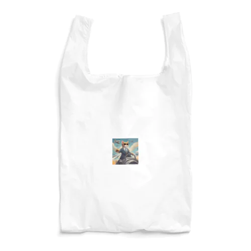 カッコいいネコ機長　その② Reusable Bag