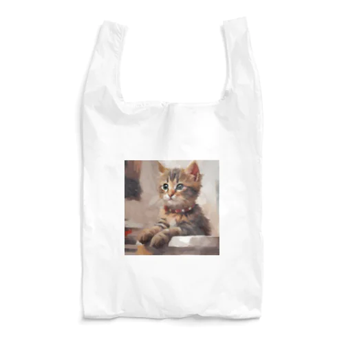 猫の絵画風イラストグッズ Reusable Bag