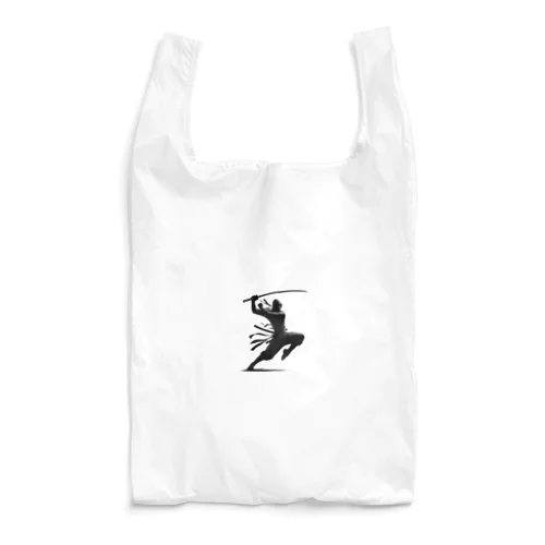 忍者シルエット 斬撃3 Reusable Bag