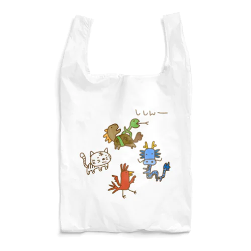 画伯チック四神 Reusable Bag