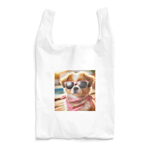 サングラスをかけた、かわいい犬 Marsa 106 Reusable Bag