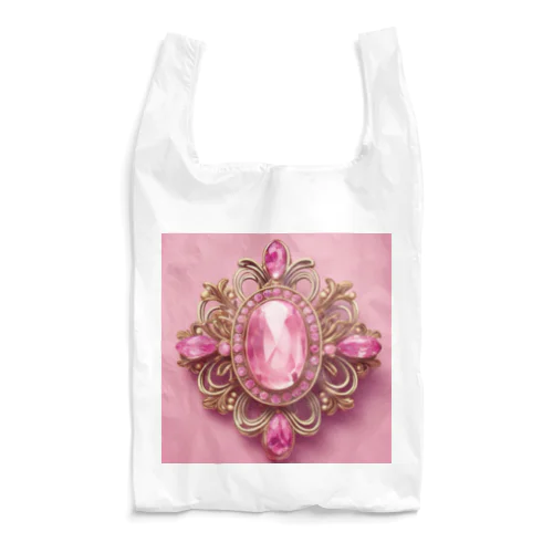 憧れのピンクブローチ💎 -背景もピンク💗 Reusable Bag