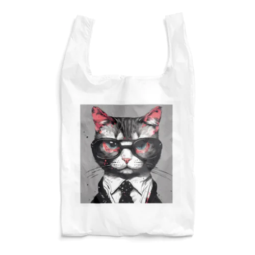 メガネをする猫 Reusable Bag