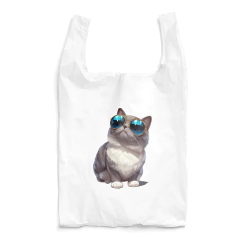 サングラスをかけた、かわいいネコ Marsa 106 Reusable Bag