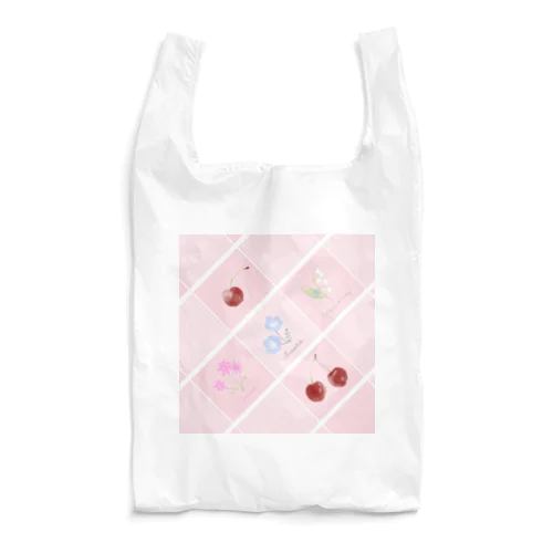 Cherry & Flower Reusable Bag