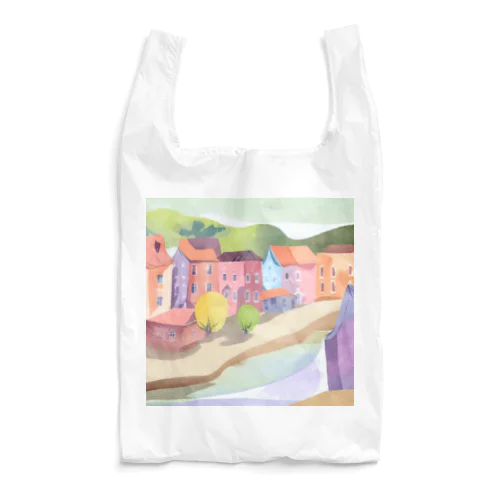 川沿いの街並み Reusable Bag