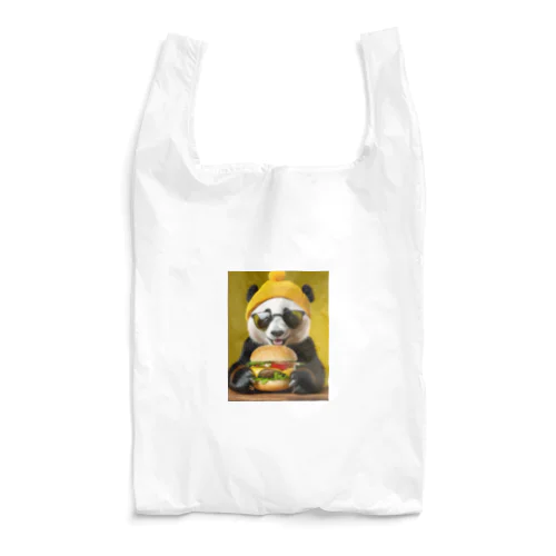 ハンバーガーを食べるパンダ Reusable Bag