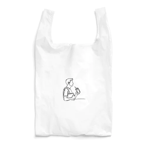 三限終わりの珈琲(男子大学生ver.) Reusable Bag