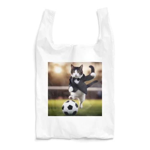 タキシード猫（サッカー） エコバッグ