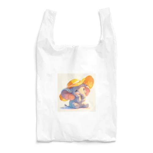 帽子をかぶった可愛い子供ゾウ Marsa 106 Reusable Bag