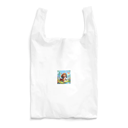 華やかな庭園に住む魔法をかけられたダックスフンド Reusable Bag