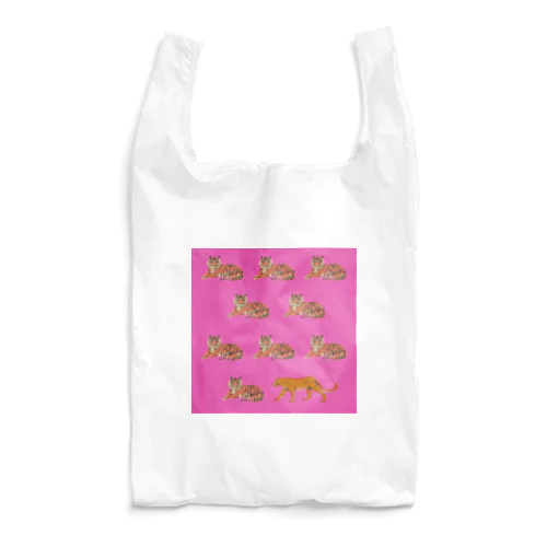  tigertigerときどきチーター　ピンク Reusable Bag