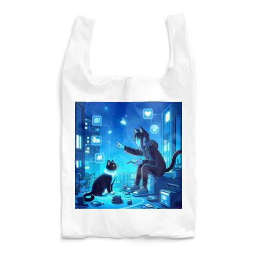 黒猫とスマートライフ Reusable Bag