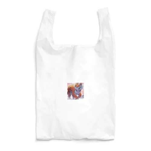 雪の中を歩いている虎 Reusable Bag