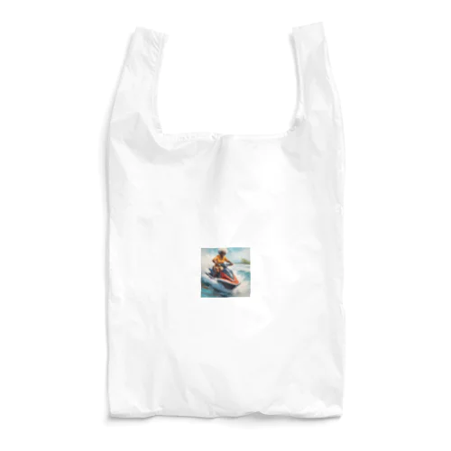 ジェットスキー乗り乗りグランマ Reusable Bag