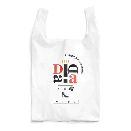 Dadaism art Typography Design Reusable Bag