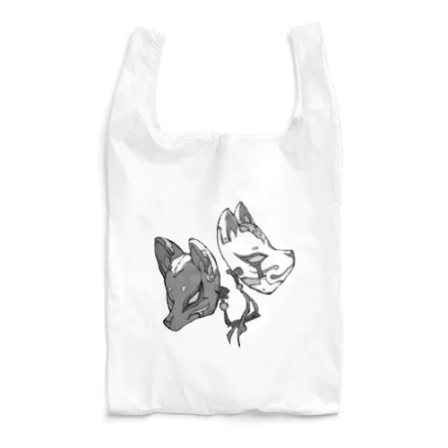 【砂音無常】和サイバーな狐面 Reusable Bag