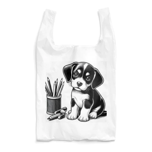 子犬とえんぴつ Reusable Bag