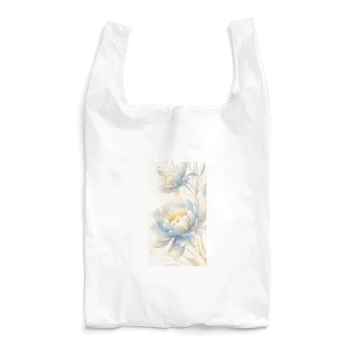 Lucky Flower Silver Blue Reusable Bag