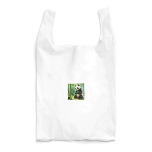 竹を食べているパンダ Reusable Bag