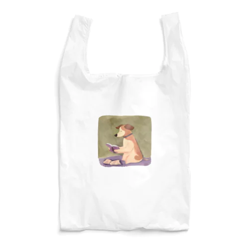 本を読むわんこ（AIイラスト） Reusable Bag