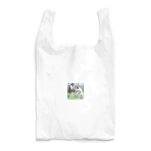 フェンシングをする白黒のゴリラ Reusable Bag