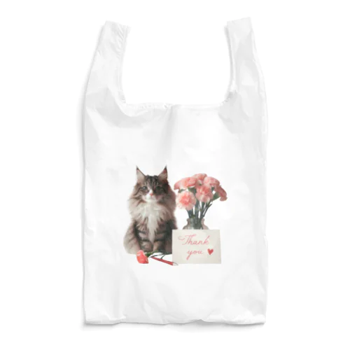 猫とカーネーション Reusable Bag