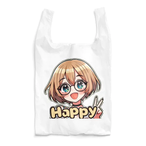 金髪ショートカット眼鏡美少女ちゃん Reusable Bag