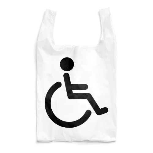 車椅子マーク（黒） Reusable Bag