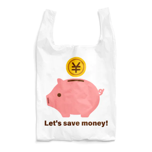 豚の貯金箱（お金を貯めよう） エコバッグ