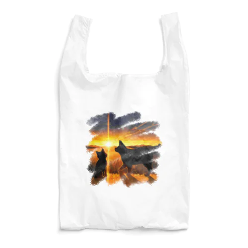 夕焼けと猫002 Reusable Bag