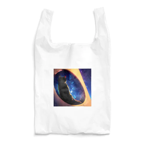 風景_星空と猫002 Reusable Bag