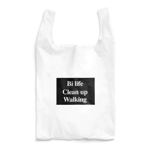 Bi life Clean up エコバッグ シロクロ Reusable Bag