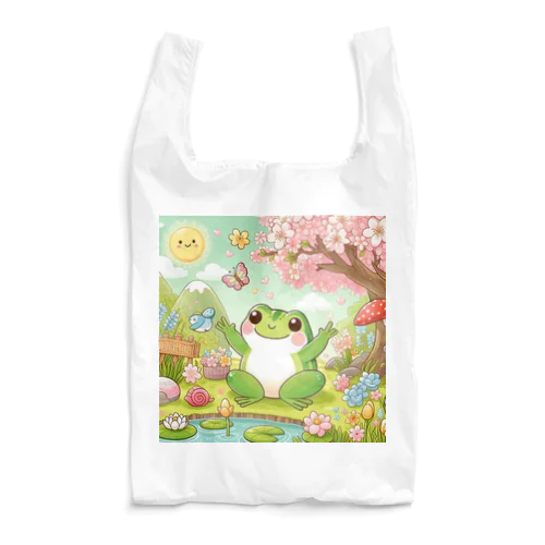 春を感じるぷにぷにカエル Reusable Bag